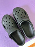 名創(chuàng)優(yōu)品（MINISO）洞洞鞋男士夏季外穿防滑厚底eva踩屎感涼鞋防臭海邊沙灘包頭拖鞋 曬單實(shí)拍圖