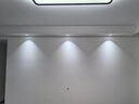 雷士照明（NVC）雷士cob防眩小山丘射燈嵌入式客廳背景墻過(guò)道家用吊頂無(wú)主燈設(shè)計(jì) 防眩射燈黑杯【三色變光】 10W【開(kāi)孔7.5-8cm】 曬單實(shí)拍圖