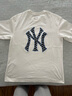 MLB官方 男女情侶背標老花大LOGO短袖休閑圓領(lǐng)T恤25夏季新款TSM06 紐約洋基隊/象牙色 S 曬單實(shí)拍圖