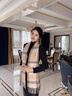 MITHAOL KUSC澳洲羊毛圍巾女2025秋冬新款披肩生日禮物送女友老婆禮盒裝 駝咖格【禮盒裝】 均碼 曬單實(shí)拍圖