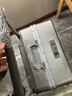 竹貂鋁框行李箱拉桿箱前開(kāi)蓋大容量旅行箱24寸寬拉桿密碼箱20寸登機箱 礦巖灰-堅固鋁框款 20英寸 【限時(shí)贈送同色化妝包】 曬單實(shí)拍圖