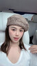 章若楠同款手工鉤針貝雷帽女秋氛圍感百搭畫(huà)家帽顯臉小針織帽子冬 咖啡色 手工勾花針織貝雷帽 均碼 曬單實(shí)拍圖