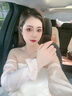 蘇木佰（SOMUBAY）2025年冰感袖套女冰袖新款寬松套袖開車防紫外線冰絲袖護袖 綢緞光澤感珍珠扣品質(zhì)款- 香檳米 曬單實拍圖