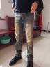 FEIYU LEE官方牛仔褲男裝秋冬新款古銅色復古懷舊修身直筒褲休閑百搭長(cháng)褲子 8819古銅黃泥色 32 碼【2尺5建議140-145斤】 曬單實(shí)拍圖