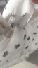 FSHE2025碎花裙子印花a字半身裙女秋季大擺裙小個子大碼波點裙中長款 白色 L 曬單實拍圖
