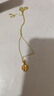 中國(guó)黃金（CHINA GOLD）黃金項(xiàng)鏈女足金四葉草吊墜結(jié)婚情人節(jié)送女友老婆媽媽生日禮物 足金吊墜+S925鏈+禮盒【約0.55-0.6】 曬單實(shí)拍圖