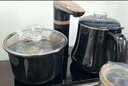 美的（Midea）電熱水壺 全智能自動(dòng)上水電水壺煮茶器保溫茶臺燒水壺一體茶盤電茶壺煮茶熱水壺消毒三合一燒水器 0.7L 【雙頭茶盤 9段控溫】MK-C13 曬單實(shí)拍圖