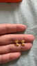 賽菲爾黃金耳釘女足金甜美蝴蝶結耳飾 直針款 約1.65克 曬單實(shí)拍圖