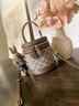 CharisKitty包包女款2026年高級感手提水桶包女百搭圓筒斜挎包新年三八節禮物 咖啡色 曬單實(shí)拍圖