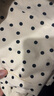 UR2025夏季新款女裝法式波點(diǎn)修身系帶荷葉邊連衣裙UWG750165 米白印花 (偏短) L 曬單實(shí)拍圖