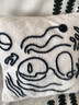 WCZ德國法式森林黑白棋盤(pán)格ins風(fēng)抱枕沙發(fā)靠枕樣飄窗靠墊抱枕套 黑色邊毛蟲(chóng)條線(xiàn)正方45x45cm 枕套 不含芯 曬單實(shí)拍圖