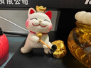 赟婭招財貓迷你工位解壓家居創(chuàng)意可愛貓咪生日禮物辦公室桌面女士擺件 抱金磚 曬單實拍圖