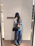 詩丹蕊oversize灰色拼接格子拉鏈外套女春秋2025新款韓系慵懶風連帽開衫 灰色（春秋）薄款 均碼 【可備注碼數(shù)】 曬單實拍圖