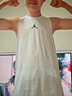 Jordan男子喬丹 籃球背心 透氣吸汗 字母Logo 運動(dòng)服892072-100白L 曬單實(shí)拍圖