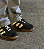 adidas「T頭鞋」STADT經(jīng)典時(shí)尚薄底運(yùn)動(dòng)板鞋男女阿迪達(dá)斯三葉草   黑色/漢玉白/淺猩紅   42.5 曬單實(shí)拍圖