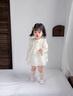 班喜迪嬰兒衣服秋裝嬰幼兒洋氣連體衣寶寶公主包屁衣裙子春秋外出包屁裙 白色 80cm 曬單實(shí)拍圖