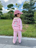 巴帝巴帝秋季新款嬰幼兒女童衛(wèi)衣套裝休閑時尚外套衛(wèi)褲 粉嘟嘟狗 100 曬單實(shí)拍圖