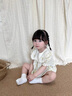 班喜迪女童襯衫夏裝2025新款洋氣女寶寶公主上衣小童娃娃衫夏季兒童襯衣 綠色 90 曬單實拍圖