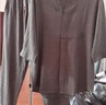 皮爾卡丹（pierre cardin）夏季冰絲亞麻套裝男中袖棉麻兩件套大碼寬松中袖T恤運動(dòng)裝 灰色 【上衣+褲子】 XL (110斤-125斤) 曬單實(shí)拍圖