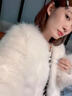 蕓蕁外套女2025新款冬季仿狐貍毛皮草流行時尚毛毛外套女年輕仿貂毛大 白色 S 95斤以下 曬單實拍圖