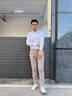 九牧王男褲休閑褲男2025夏季冰絲褲商務(wù)長(zhǎng)褲直筒寬松薄款舒適新疆棉大碼 【冰絲】合體版+藏青+TB1EZ20153 33 .5碼175/84A(2.55)尺85cm 曬單實(shí)拍圖