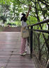 IROYA單肩包女托特包包新款抽繩帆布包通勤輕便大容量手提袋學(xué)生上課包 米白色（不帶掛件） 曬單實(shí)拍圖