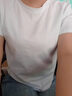 冪系純色短款短袖t恤女夏季白色體恤新款棉質(zhì)寬松圓領(lǐng)百搭小個(gè)子上衣 白色 L 【101-110斤】 曬單實(shí)拍圖