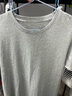 MARKLESS【安心品質(zhì)】純棉親膚T恤男士純色短袖打底衫5630 淺麻灰 XL 曬單實(shí)拍圖