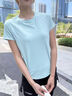 百思絨專業(yè)晨跑健身瑜伽服女2025夏季新款運(yùn)動套裝高腰顯身材透氣速干衣 薄荷綠兩件套（黑褲） M 曬單實(shí)拍圖