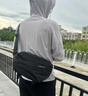 回力磁吸扣男士斜挎包大容量機(jī)能胸包腰包通勤包騎行戶外背包運(yùn)動(dòng)單肩 黑色【磁吸快拆+鑰匙扣掛件】 曬單實(shí)拍圖