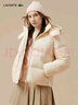 LACOSTE法國鱷魚(yú)女裝25秋冬純色休閑鴨絨羽絨服外套|BF7391 XFJ/奶油白 L 40 /170 曬單實(shí)拍圖