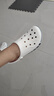 卡駱馳crocs洞洞鞋貝雅卡駱班輕便耐磨一腳蹬休閑鞋|205089 白/深藍-126 37 /38(230mm) 曬單實拍圖