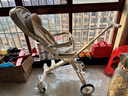 婧麒嬰兒手推車可坐可躺輕便折疊雙向高景觀外出方便寶寶遛娃神器 香檳金【豪華款】 曬單實拍圖