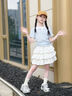 哈羅小黃鴨HAL.DUCK女童連衣裙套裝夏季2025新款女孩大童夏裝休閑裙子女孩夏天公主裙 短袖 120 cm 曬單實(shí)拍圖