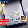 BOEAY一克拉莫桑鉆石純銀求婚戒指女款情侶對鉆戒鐘久久520情人節(jié)禮物 【七倉發(fā)貨急速達】女款 曬單實拍圖
