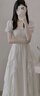 湄綏法式溫柔風(fēng)小個子白色感仙女連衣裙女夏季2025新款超仙公主裙衣服 白色 XL 【110-125斤】. 曬單實(shí)拍圖