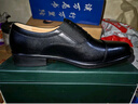 金猴三接頭皮鞋男 商務(wù)正裝通勤面試德比鞋男 SQ20179A 黑色 40碼 曬單實(shí)拍圖