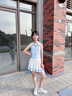 優(yōu)優(yōu)1點（Yoyo one）女童套裝夏季POLO背心網(wǎng)球服兒童涼感速干半身裙女大童訓練運動服 6125藍色 160 160cm 曬單實拍圖