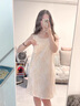 莫代爾背心吊帶睡裙女100%純棉夏季薄款帶胸墊睡衣女2025新款學(xué)生家居女 42M25041 帶胸墊  100%純棉 M 80-100斤 當(dāng)天發(fā),現(xiàn)貨 曬單實(shí)拍圖