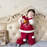 G.DUCKKIDS小黃鴨拜年服喜慶周歲禮服男寶寶套裝冬季中國風(fēng)馬年新年嬰兒衣服 紅色拜年服 85 cm 曬單實(shí)拍圖