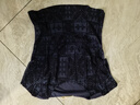 布符原創(chuàng)2024夏新款萬針刺繡休閑時尚中式圓領(lǐng)T恤短袖絲棉上衣女 青黛 S 曬單實拍圖