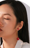 伊燦酒紅色流蘇仿珍珠耳釘女顯臉新年耳環(huán)耳墜2025年新款爆款復(fù)古耳飾 流蘇紅色珍珠耳釘 曬單實(shí)拍圖