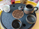 尚言坊天然烏金石茶盤(pán)家用圓形功夫茶具托盤(pán)儲蓄水式小型茶臺茶海 曬單實(shí)拍圖