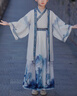 安妮優(yōu)兒男童漢服中國風(fēng)少爺公子秋裝兒童古裝帥氣學(xué)生國學(xué)服 灰色 150 曬單實拍圖