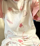 南極人兒童睡衣夏季女童薄款純棉卡通少女家居服連衣裙 粉色小兔 130 曬單實(shí)拍圖