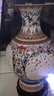 景鑫新中式鏤空花瓶景德鎮陶瓷器客廳插花瓶酒柜玄關(guān)博古架裝飾工藝品 【高28cm】粉彩燈籠+底座 普通包裝 曬單實(shí)拍圖