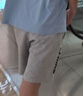 李寧（LI-NING）短褲男夏季新款冰絲透氣速干運動(dòng)短褲男士跑步健身籃球五分褲 淺花灰（棉+聚酯-口袋拉鏈） M 曬單實(shí)拍圖