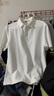 名創(chuàng  )優(yōu)品（MINISO）華夫格Polo衫男夏季舒適透氣寬松百搭高級感短袖t恤 白 L 曬單實(shí)拍圖