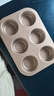 十色生活12連老式雞蛋糕模具家用不沾甜甜圈無(wú)水6馬芬烤盤(pán)烤箱用9烘焙工具 6連馬芬蛋糕模具 【送100個(gè)紙托】 曬單實(shí)拍圖