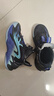 鴻星爾克（ERKE）童鞋中大童球鞋兒童24新品男童旋鈕扣緩震籃球鞋正黑/電藍紫34 曬單實(shí)拍圖